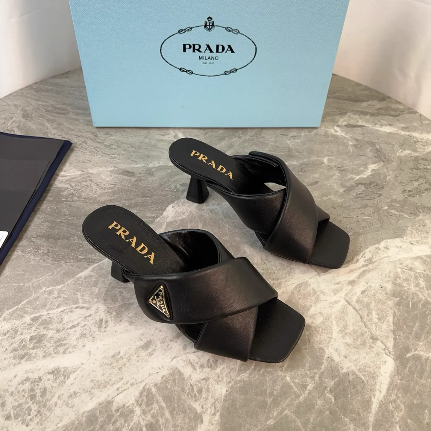 Latest Style Lambskin Shoes with Signature Triangle Logo image 1