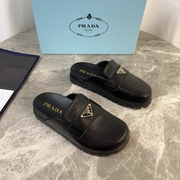 Latest Style Leather Shoes with Signature Triangle Logo image 1