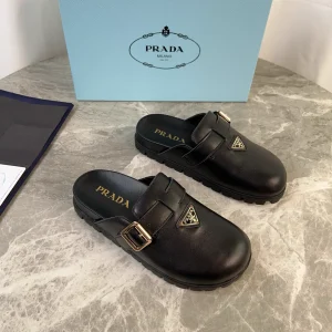 Latest Style Leather Shoes with Signature Triangle Logo image 1