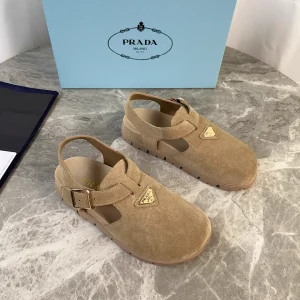 Latest Style Leather Shoes with Signature Triangle Logo image 1