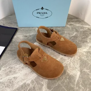 Latest Style Leather Shoes with Signature Triangle Logo image 1