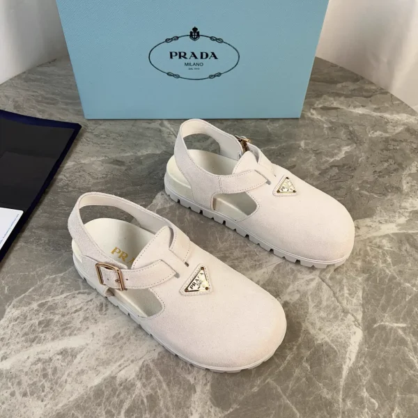 Latest Style Leather Shoes with Signature Triangle Logo image 1