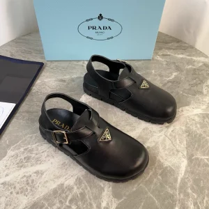 Latest Style Leather Shoes with Signature Triangle Logo image 1