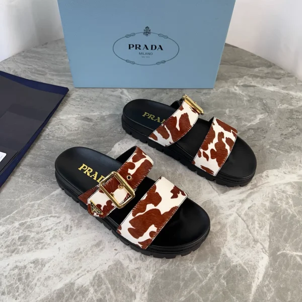 Latest Horse Hair Upper Shoes with Triangular Logo image 1