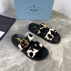 Latest Horse Hair Upper Shoes with Triangular Logo image 1