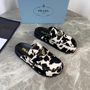 Latest Style Horsehair Upper Shoes with Triangular Logo image 1