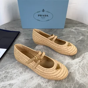 Handwoven Raffia Shoes with Sheepskin Lining image 1