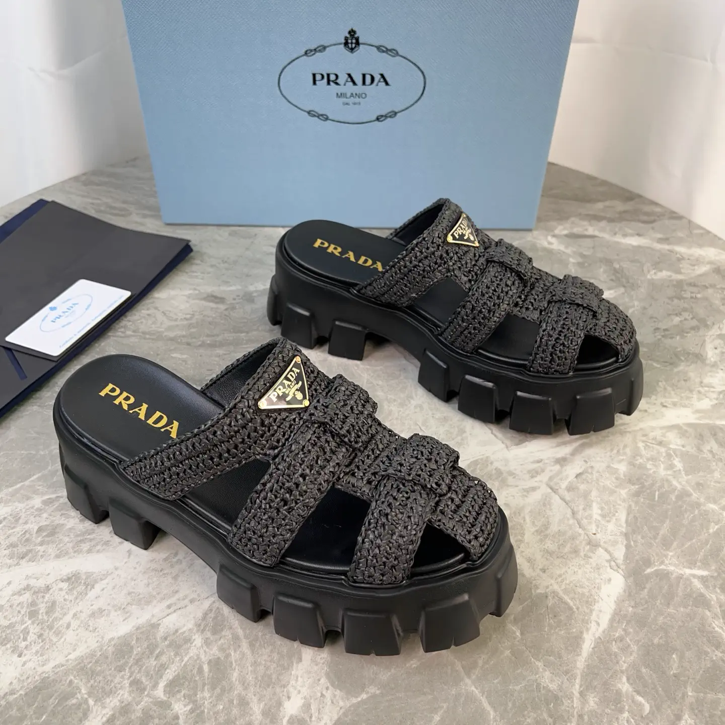 Handwoven Raffia Shoes with Sheepskin Lining image 1