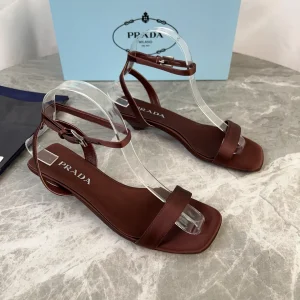 P Brand Latest Style Top Version Silk Satin and Sheepskin Shoes image 1