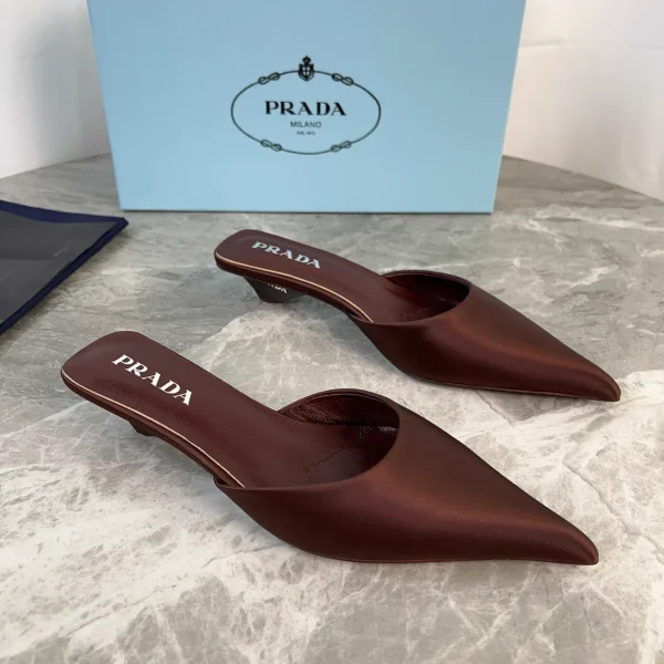 P Brand Latest Style Silk Satin and Sheepskin Shoes image 1