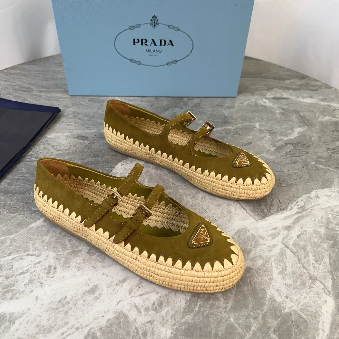 Handwoven Raffia and Sheepskin Shoes image 1