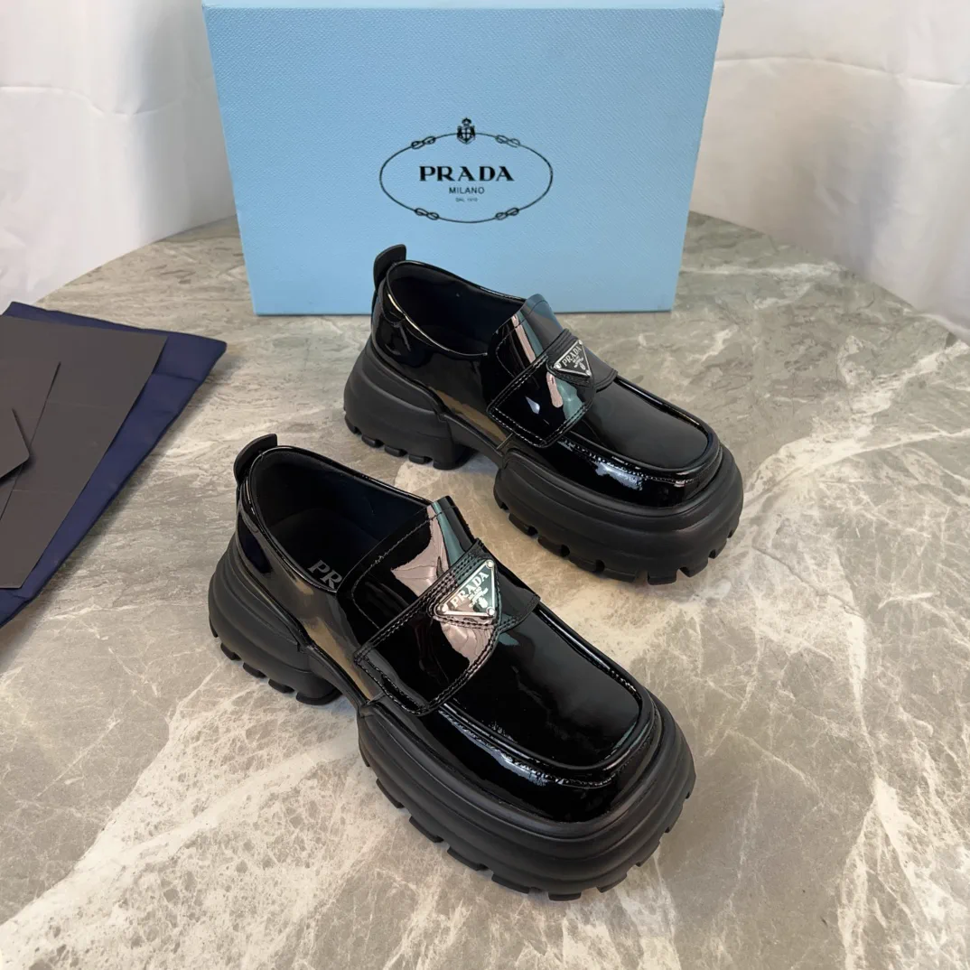 P Brand Latest Style Split Leather and Patent Leather Shoes image 1