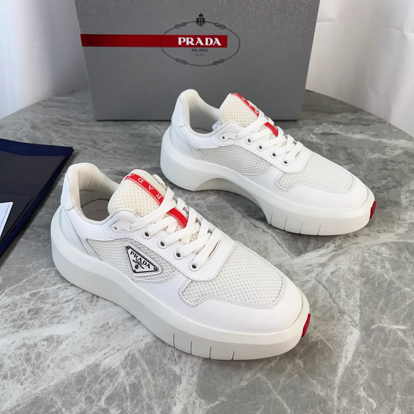 P Brand Latest Style Silk Cowhide Breathable Mesh Shoes image 1