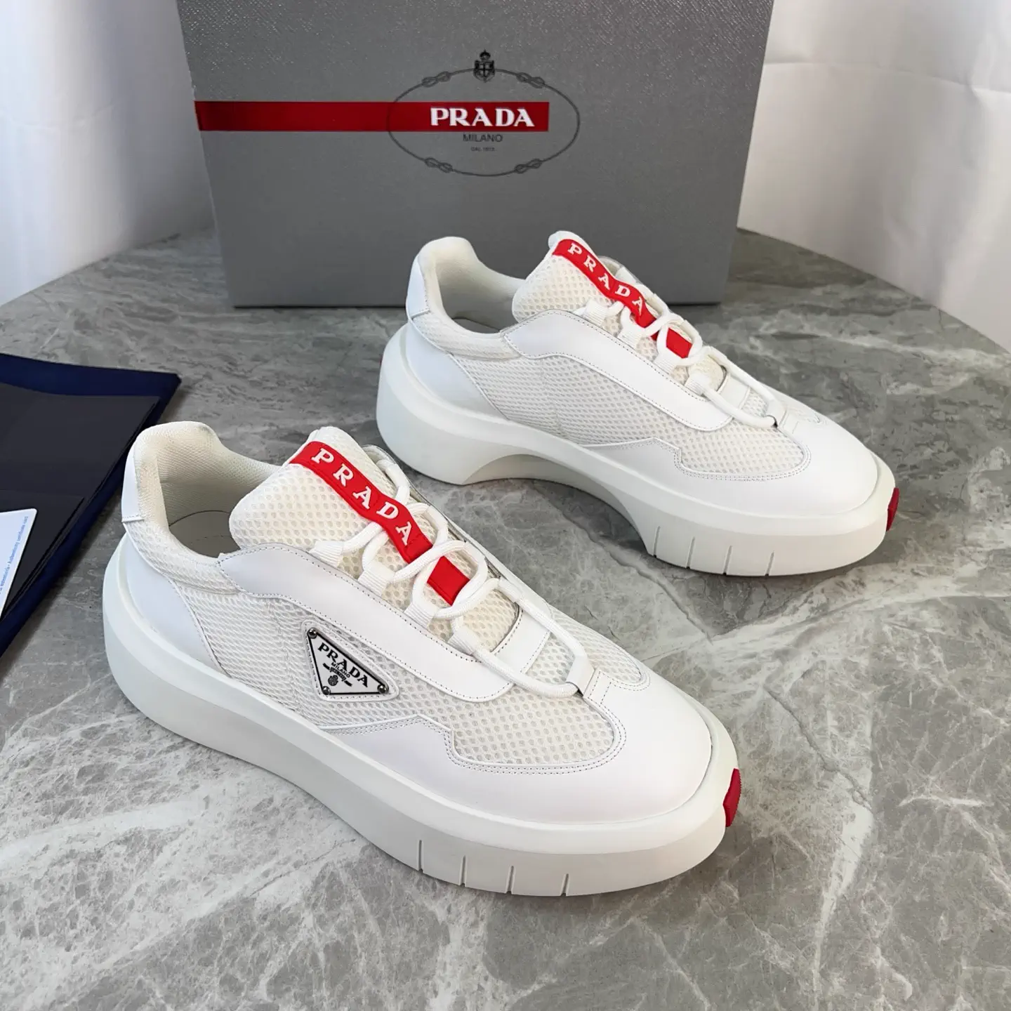 P Brand Latest Style Silk Cowhide Breathable Mesh Shoes image 1