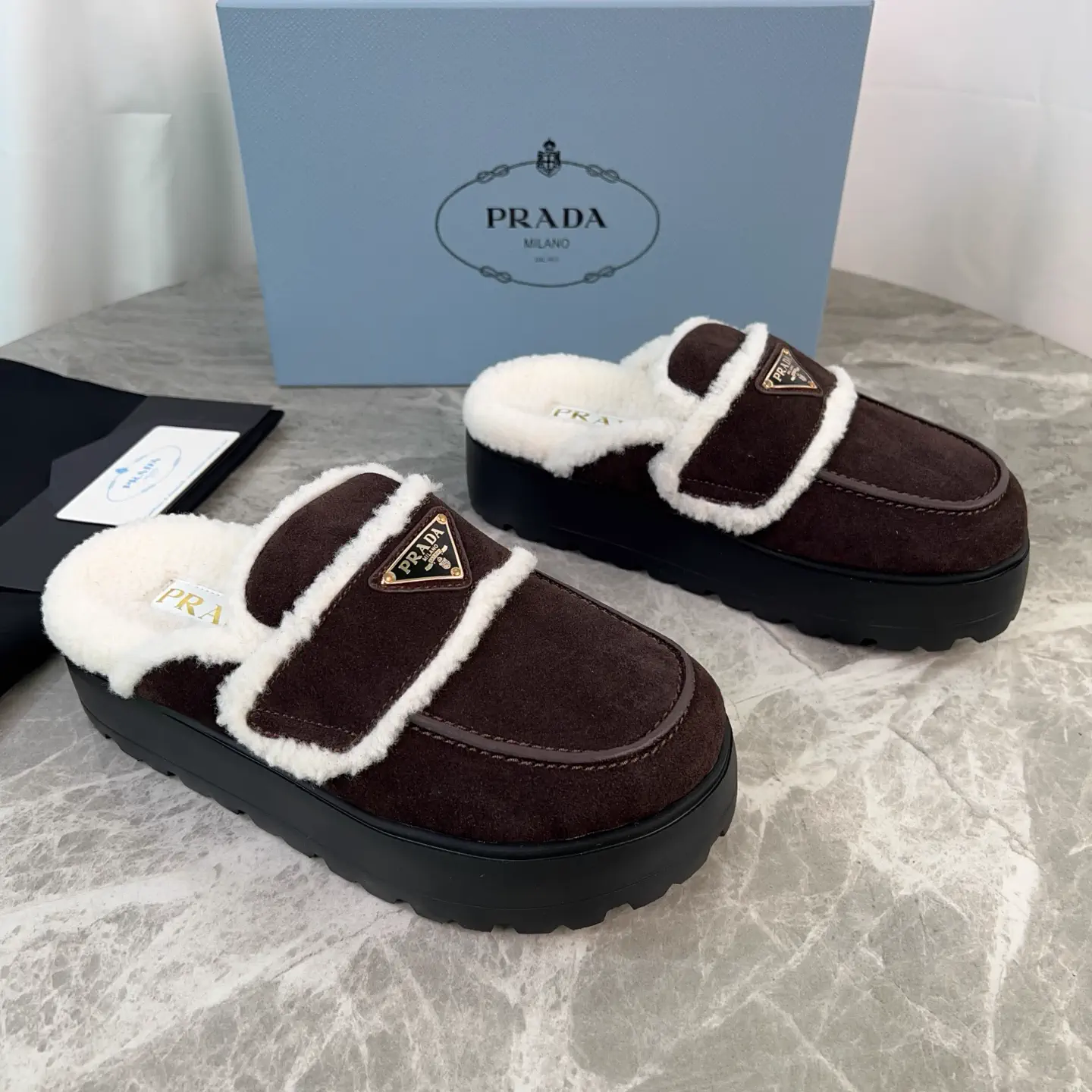 P Family Latest Faux Fur Slippers image 1