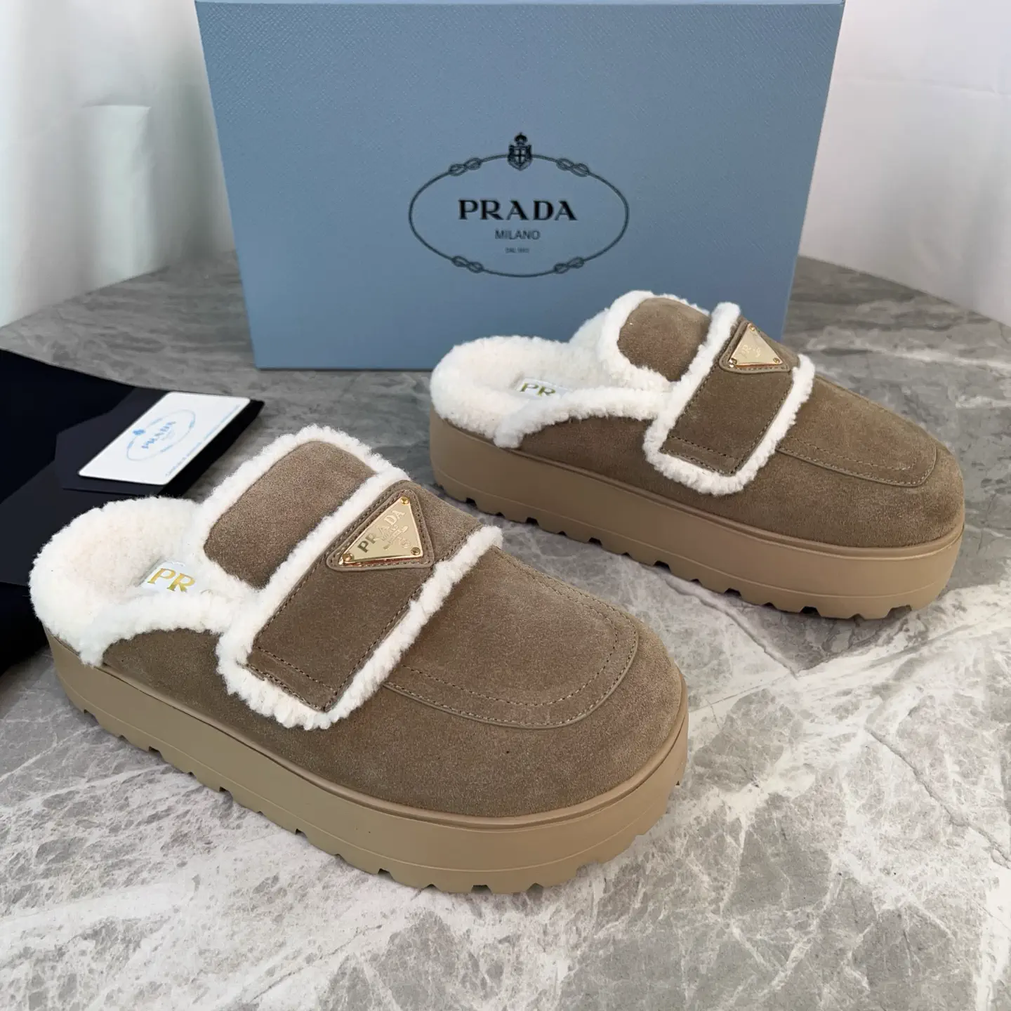 P Family Latest Faux Fur Slippers image 1