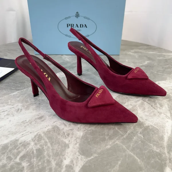 P Brand Latest Style Suede Leather Heeled Shoes image 1