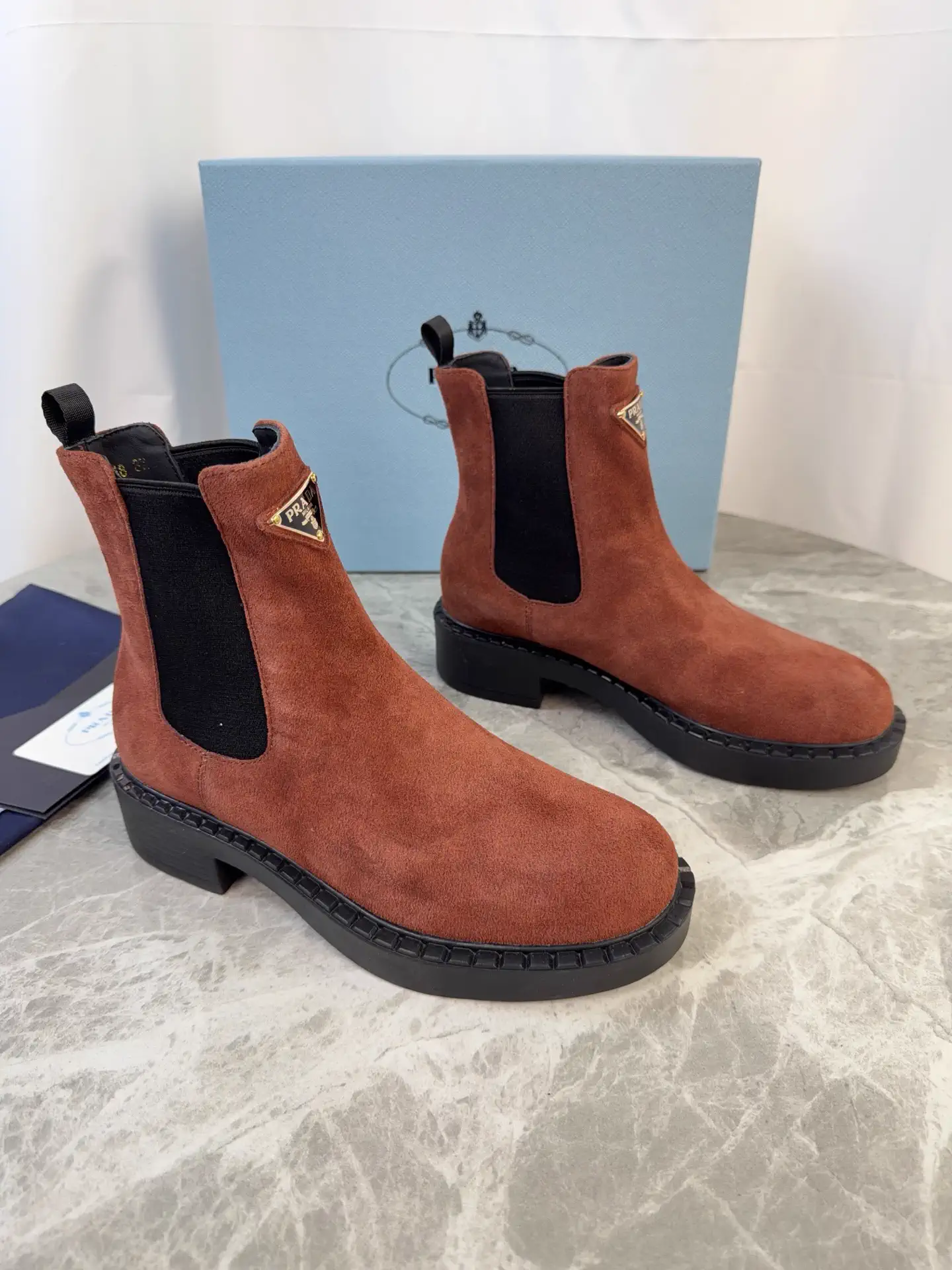 P Family Latest Style Leather Ankle Boots image 1