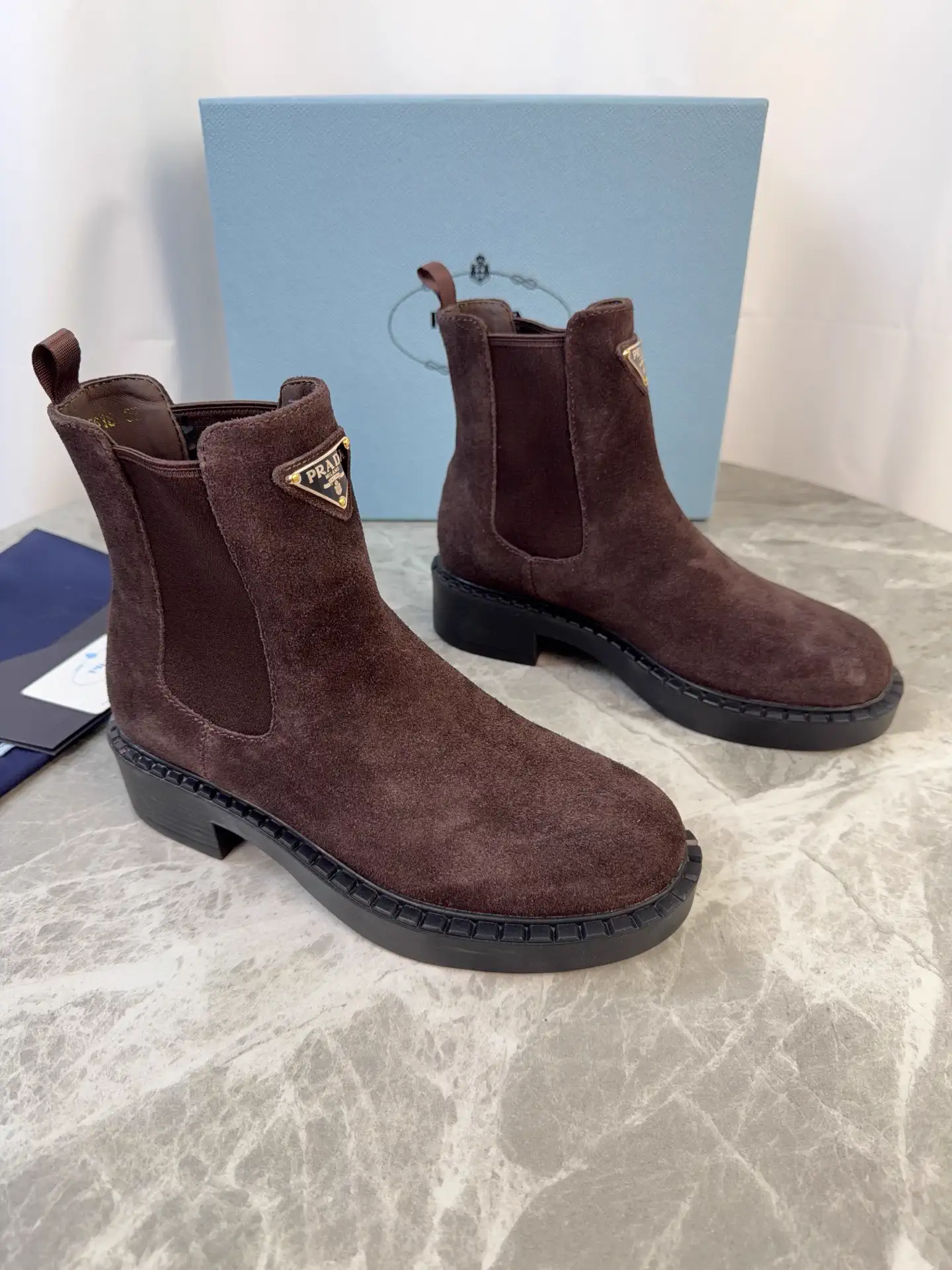 P Family Latest Style Leather Suede Shoes image 1