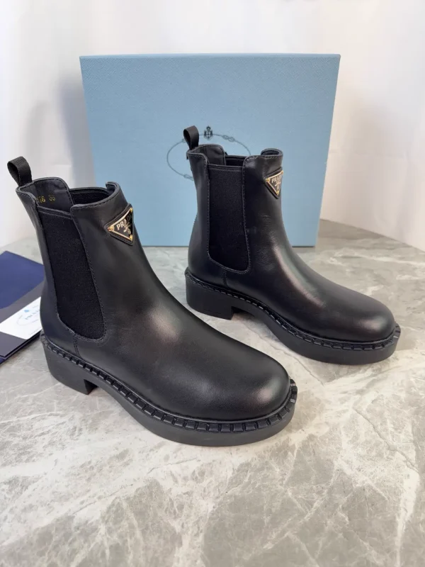 P Family Latest Style Leather Ankle Boots image 1