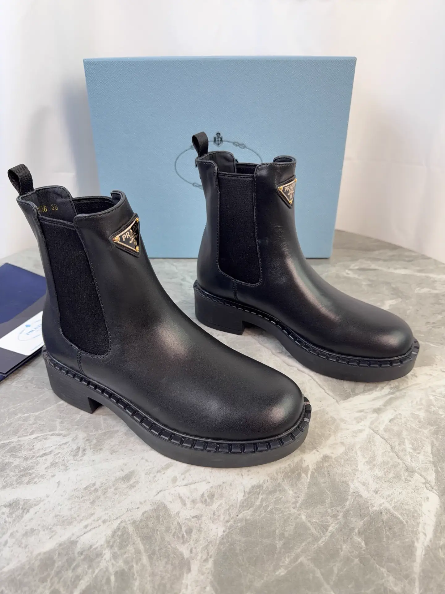 P Family Latest Style Leather Ankle Boots image 1