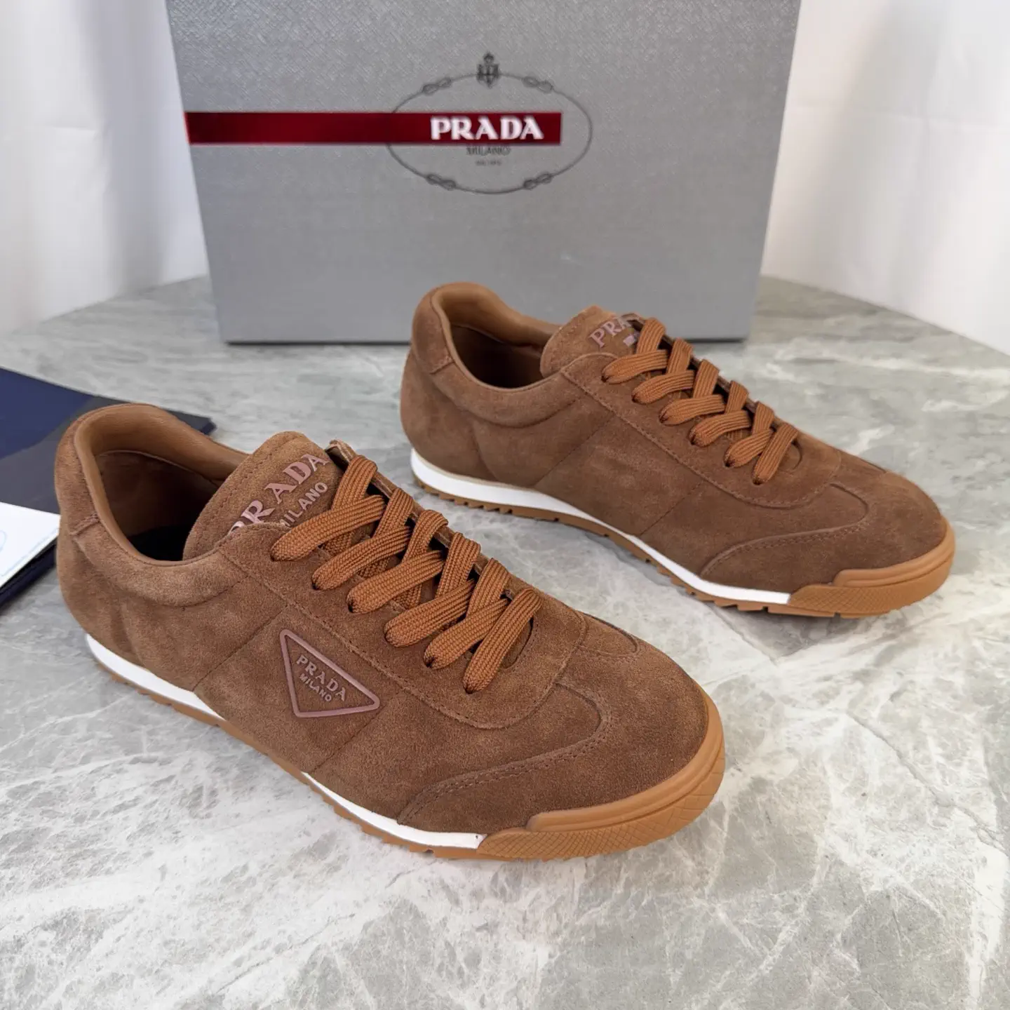 P Brand Latest Style Leather Suede Shoes image 1