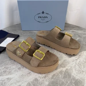 P Family Latest Style High Sheen Suede Leather Shoes image 1