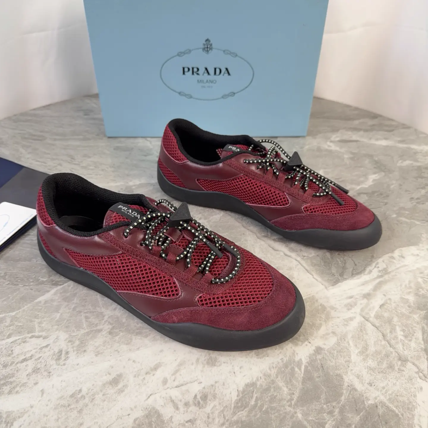 P Family Latest Couple Style Leather and Suede Sneakers image 1