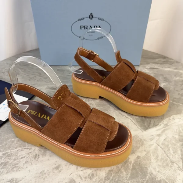 P Brand Latest Style Suede Calfskin Lining Sheepskin Platform Shoes image 1