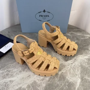 P Family Latest Style Raffia Sandals image 1