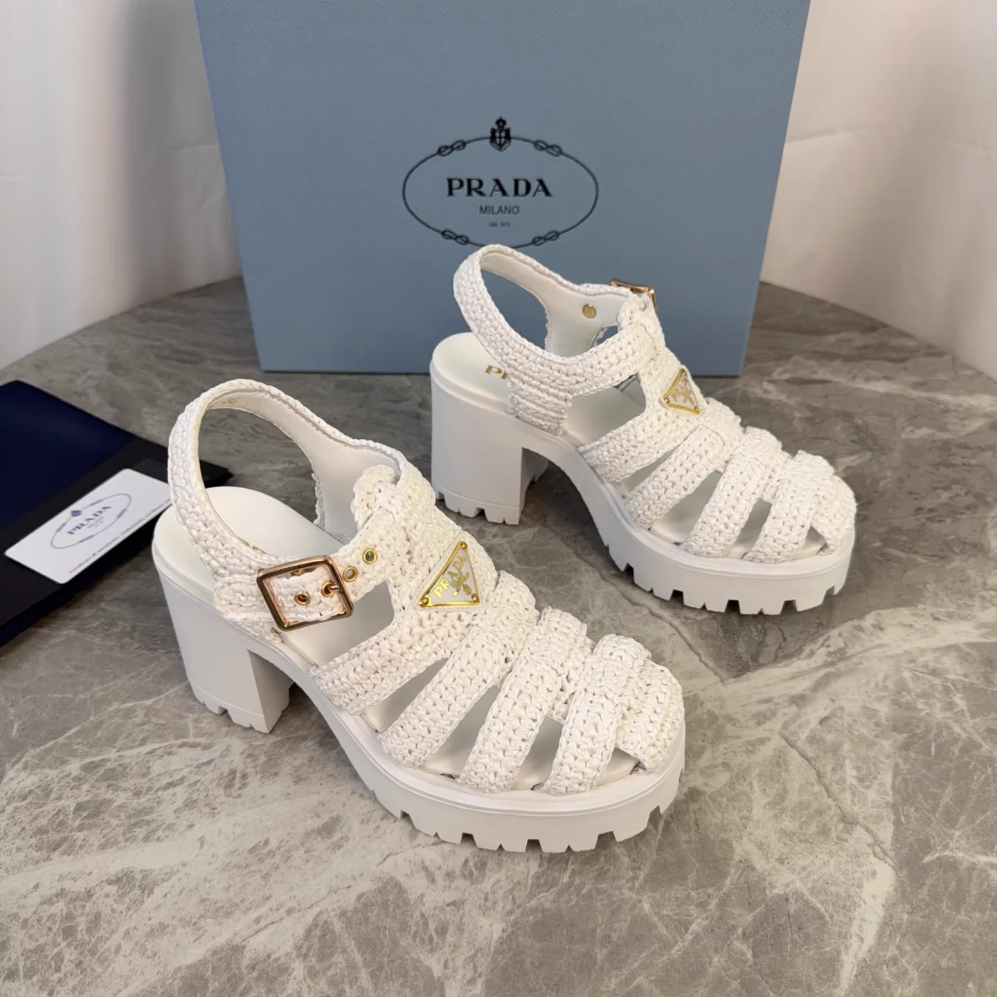 P Family Latest Style Raffia Sandals image 1