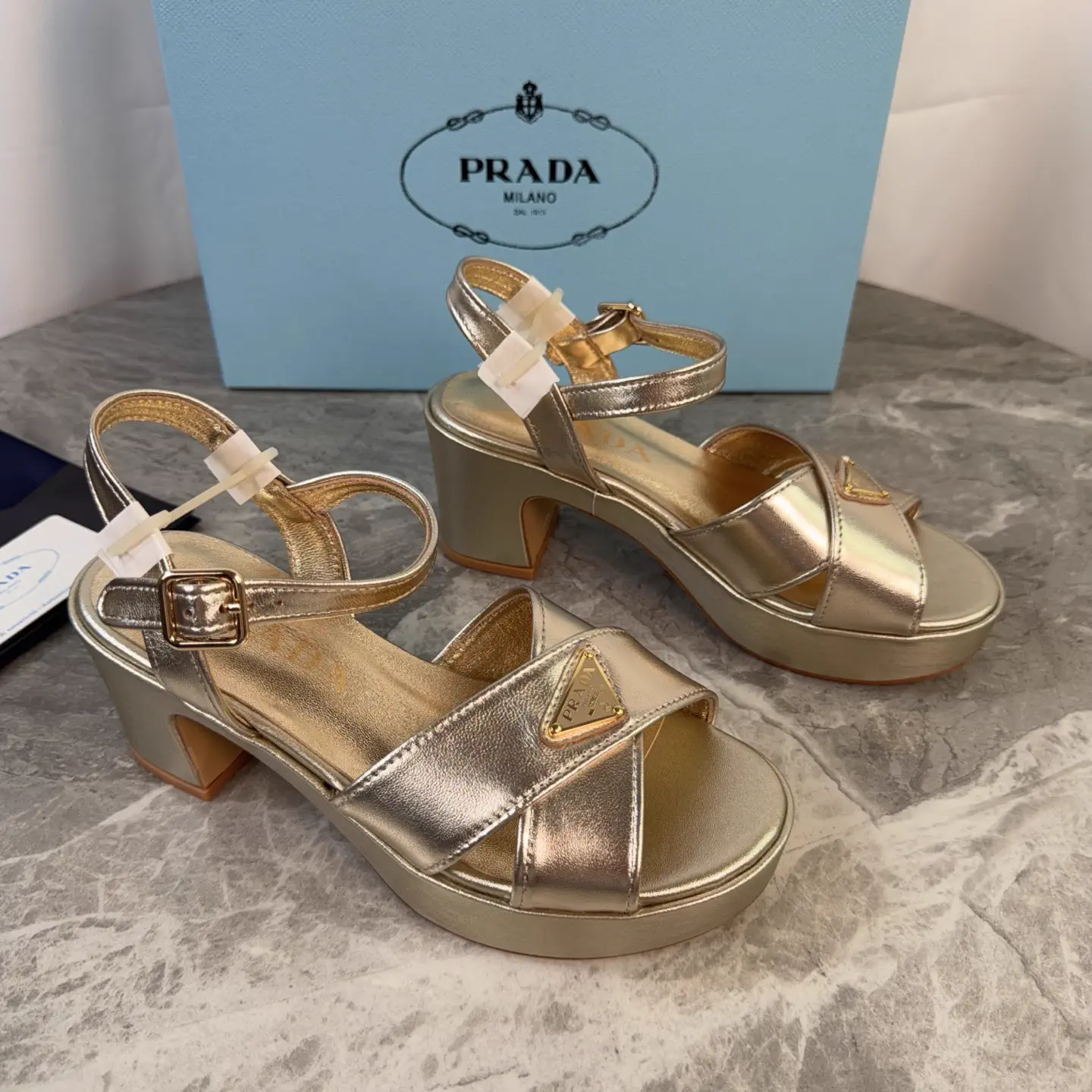 P Family Latest Style Leather Heels image 1