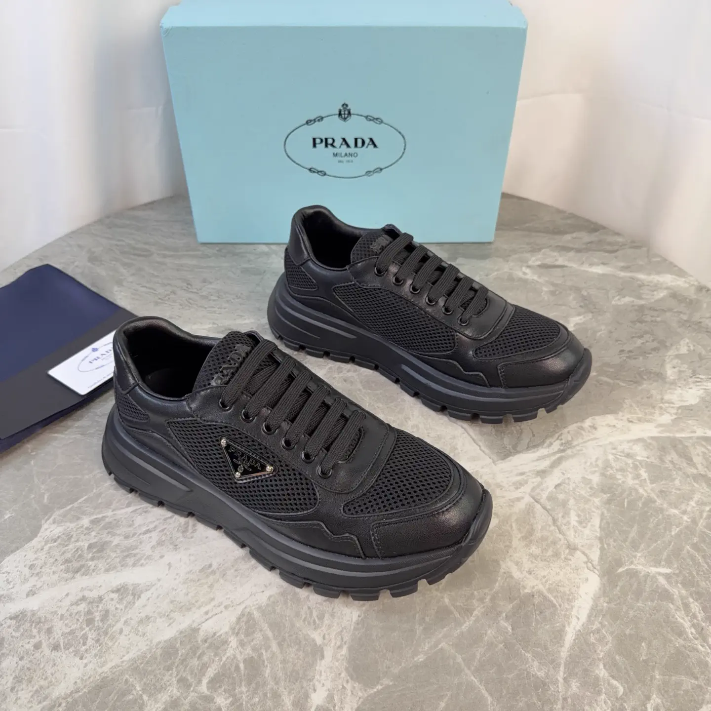 P Brand Latest Style Leather and Mesh Shoes image 1