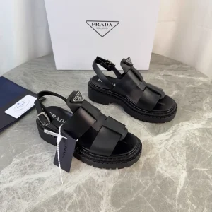 P Brand Latest Rubber Upper Shoes with Signature Triangle Logo image 1