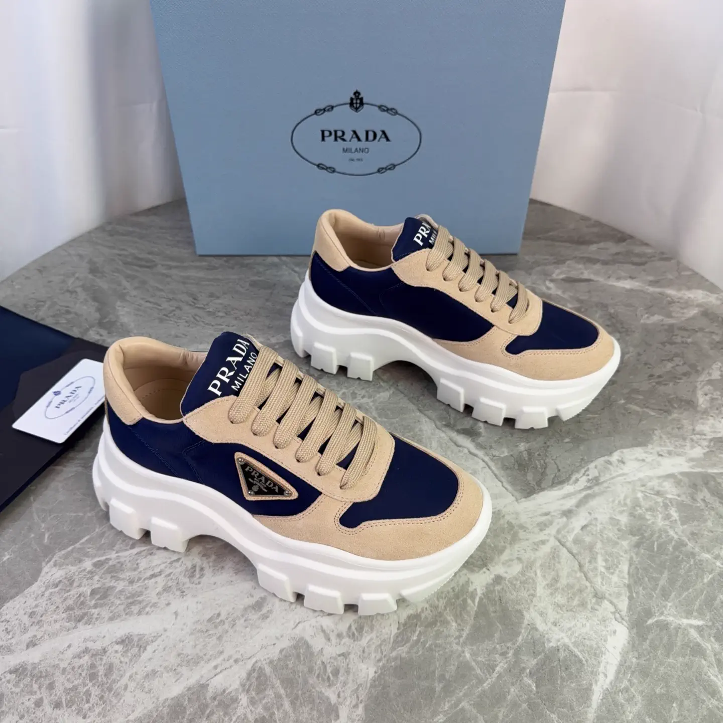 P Brand Latest Style High Gloss Suede Leather Shoes image 1