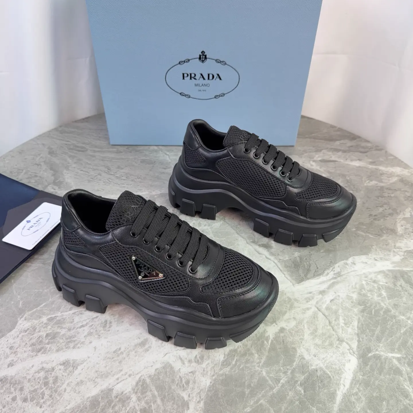 P Brand Latest Style Leather and Mesh Men's Shoes image 1
