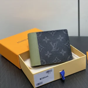 Louis Vuitton Monogram Canvas Slender Wallet with Sage Green Trim image 1