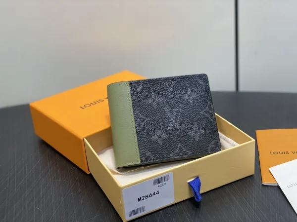 Louis Vuitton Monogram Canvas Slender Wallet with Sage Green Trim image 1