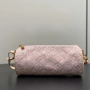 Louis Vuitton Pink Monogram Denim Cylinder Bag image 1