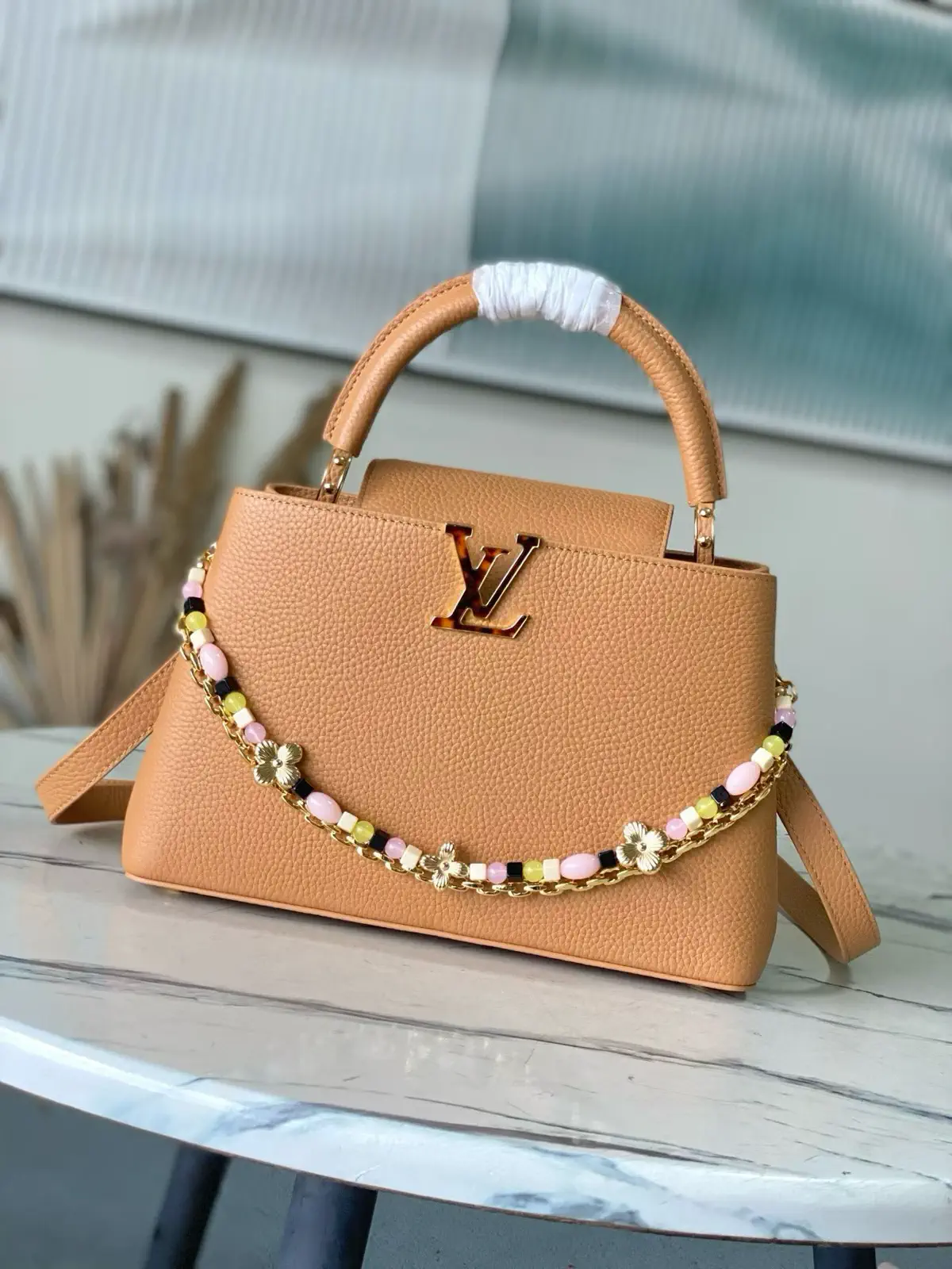 Louis Vuitton Capucines Top Handle Bag with Beaded Chain image 1