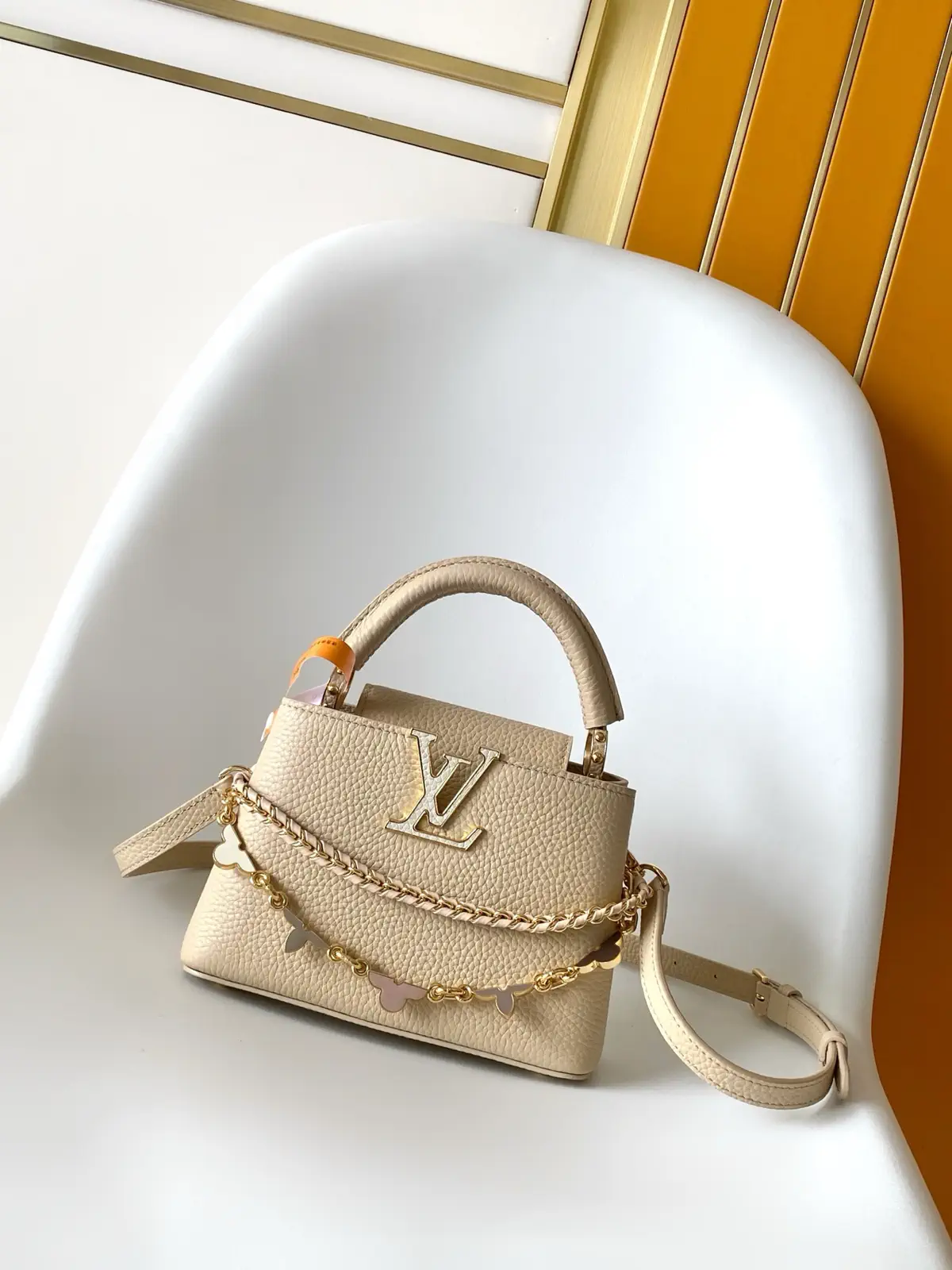Louis Vuitton Capucines BB Top Handle Bag with Flower Chain Detail image 1