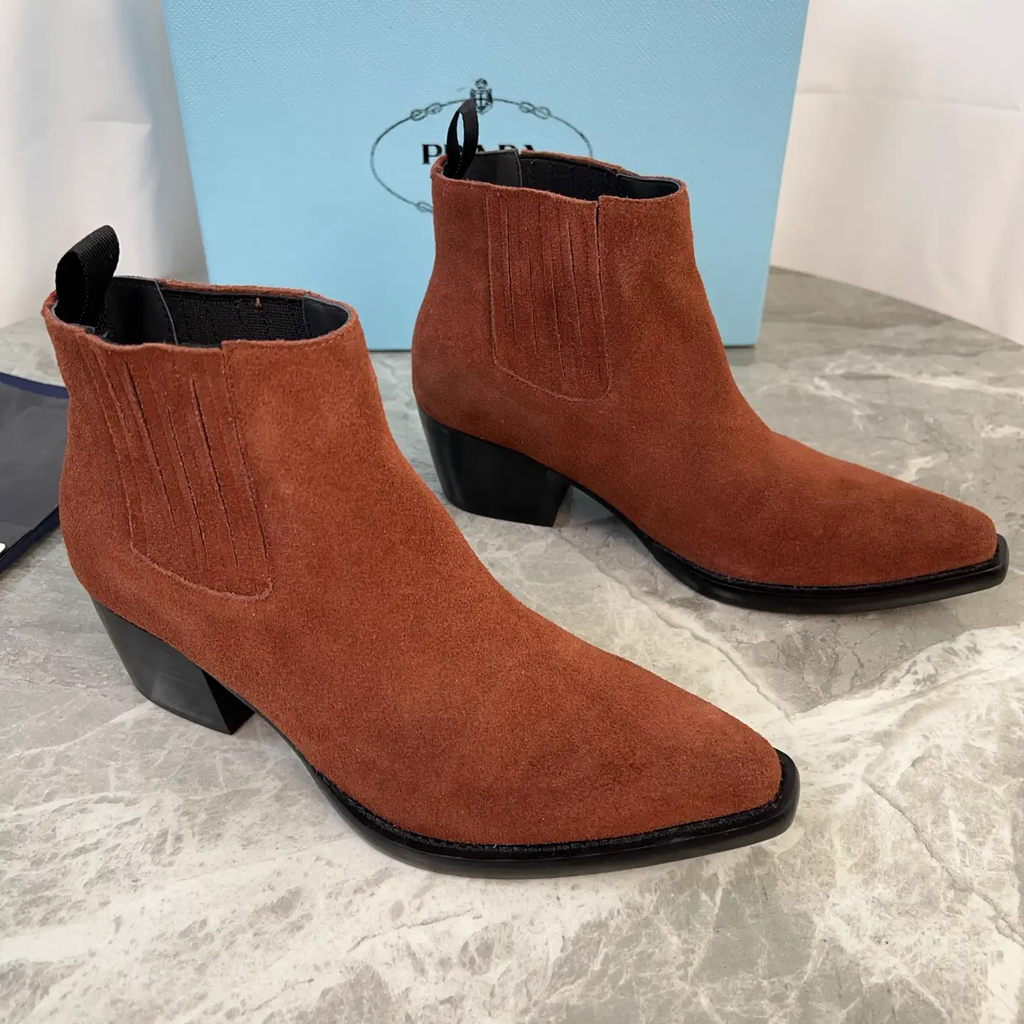 P Family Latest Style Suede Leather Shoes image 1