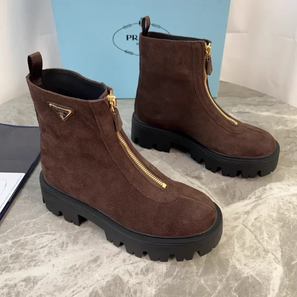 P Family Latest Style High Gloss Suede Leather Shoes image 1