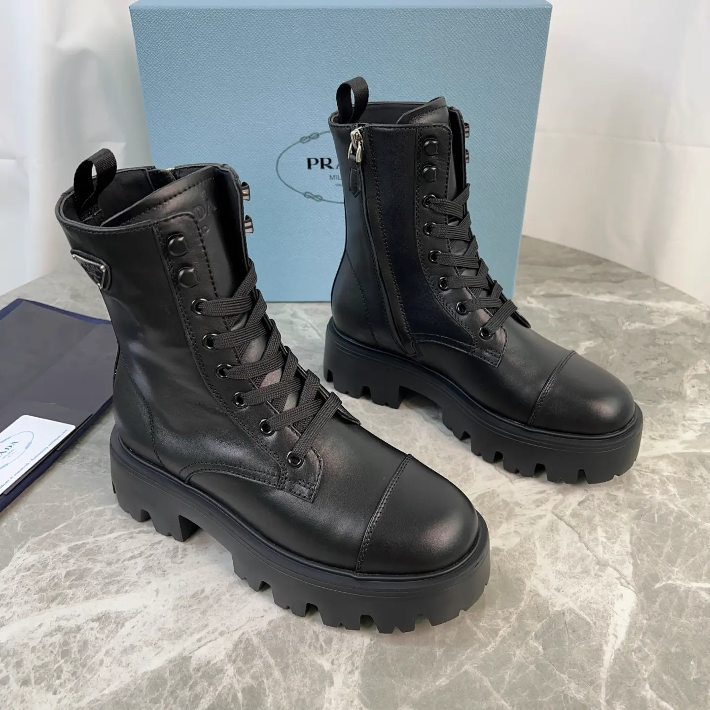 P Family Latest Style Leather Boots image 1