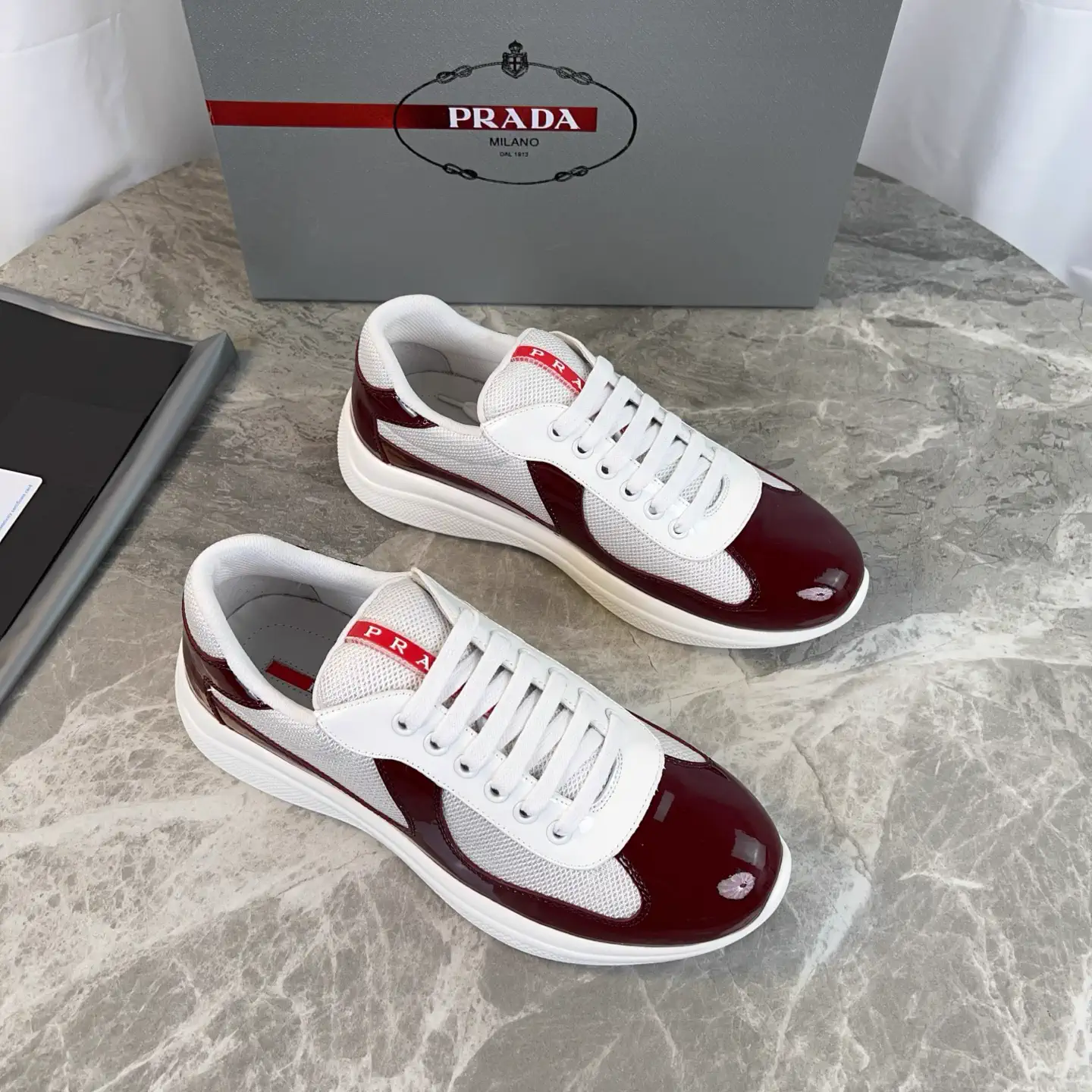 P Brand Classic Style Leather and Mesh Shoes image 1