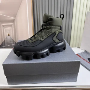 PRADA Men's Knit Leather Shoes image 1