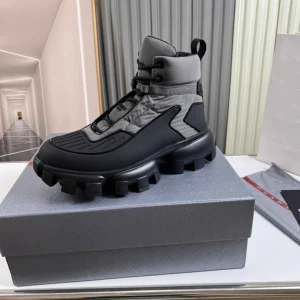 PRADA Men's Knit Leather Shoes image 1