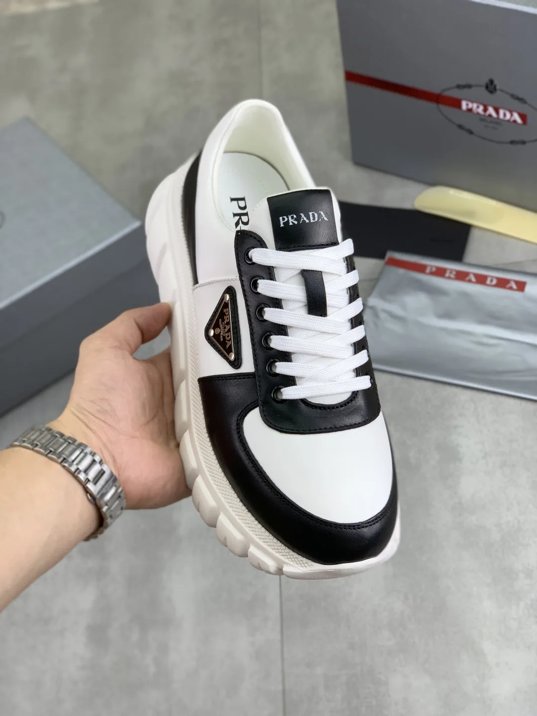 Prada Style Classic Fashion Men's Shoes image 1