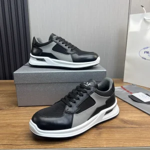 Men's Leather and Mesh Paneled Sneakers image 1
