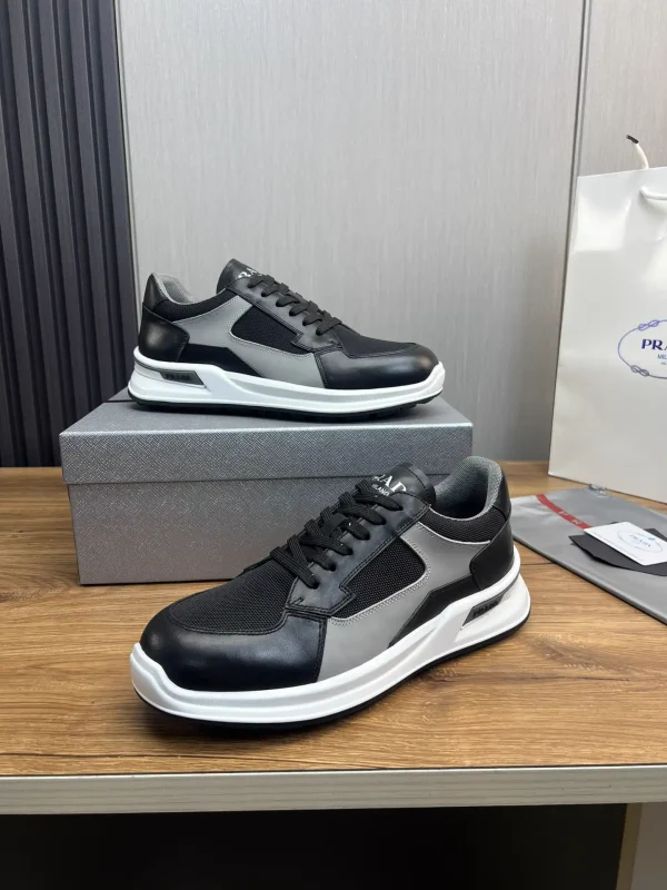 Men's Leather and Mesh Paneled Sneakers image 1